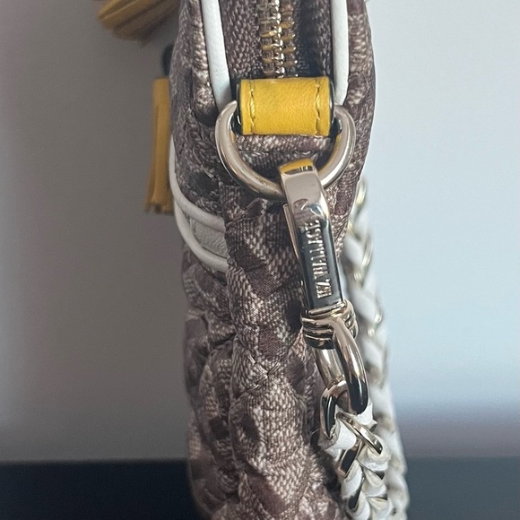 MZ Wallace Quilted Brown and Yellow Crossbody Bag - Picture 4 of 13